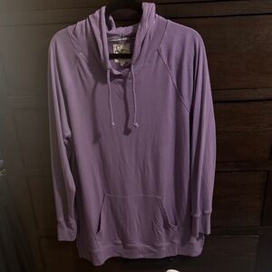 Ampersand Avenue Tunic length Purple Hoodie